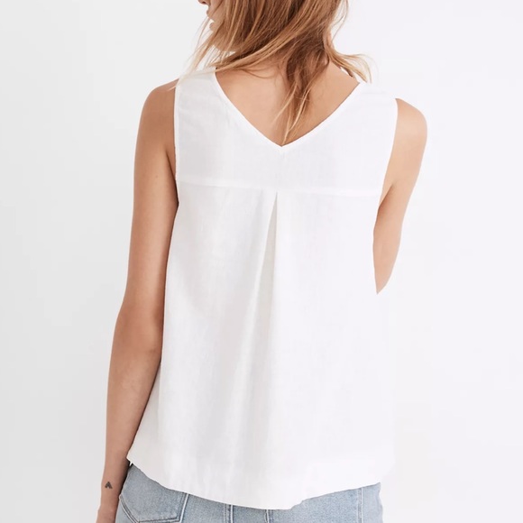 Madewell linen blend side button tank top - Picture 2 of 6